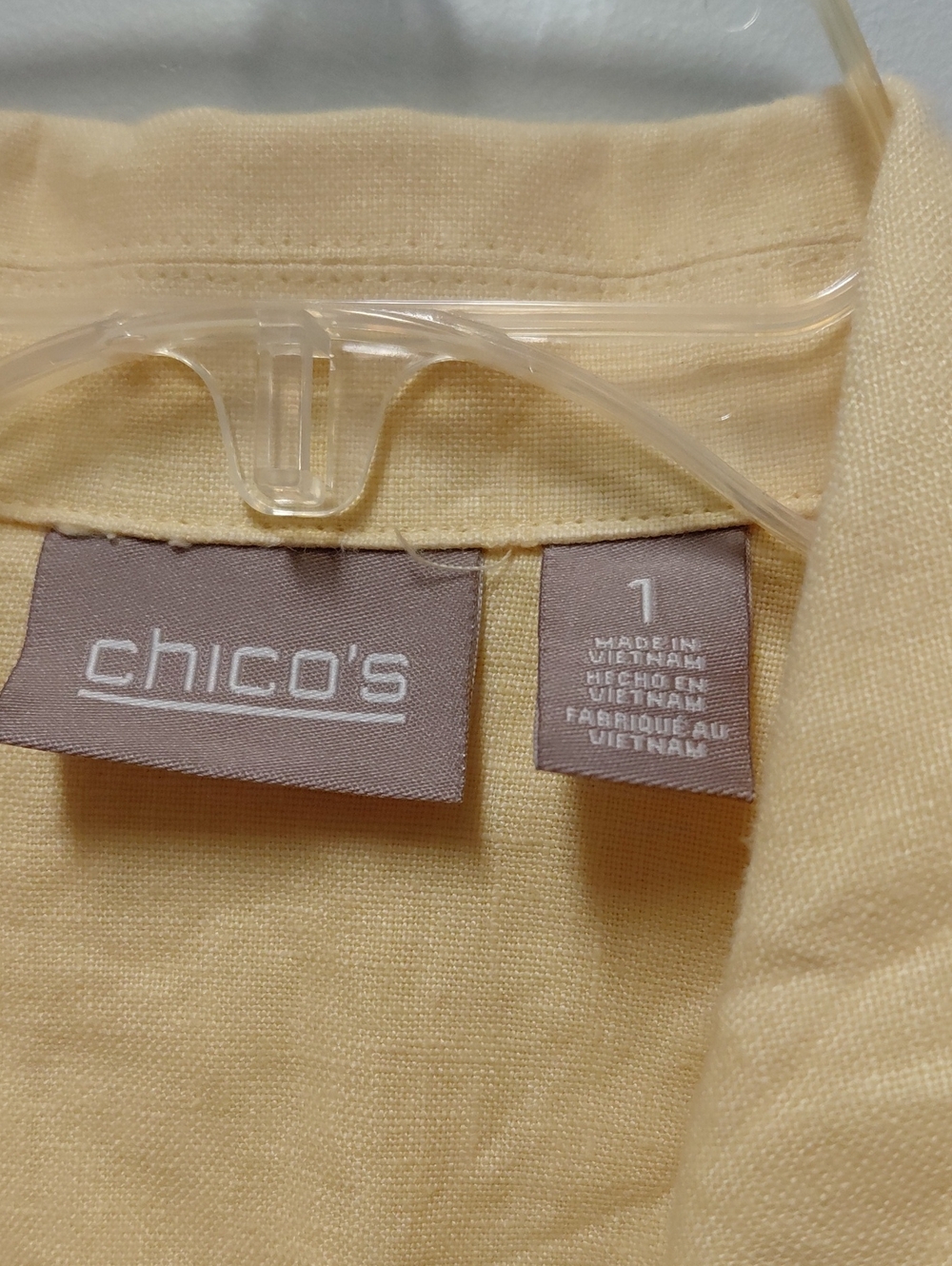Chico's Yellow Linen Button-Front Jacket - Picture 2 of 4